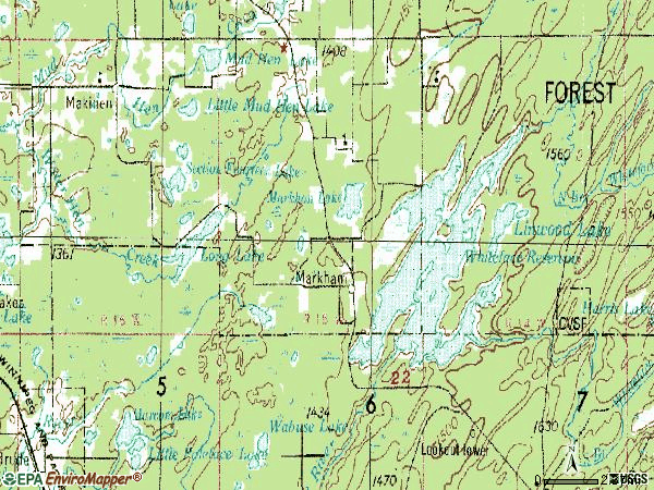 Zip code 55763 topographic map