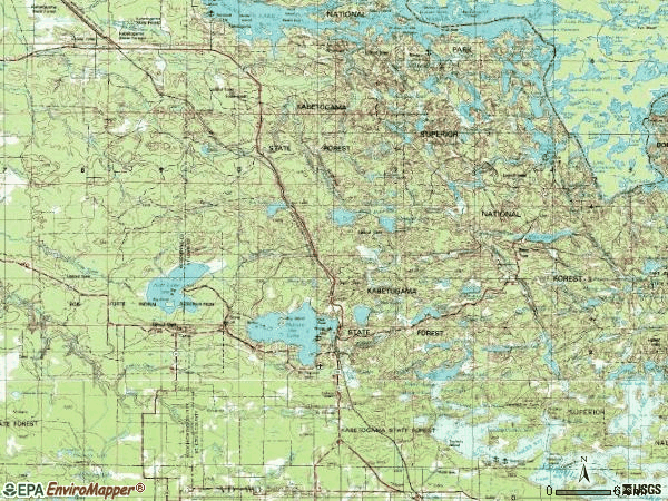 Zip code 55771 topographic map