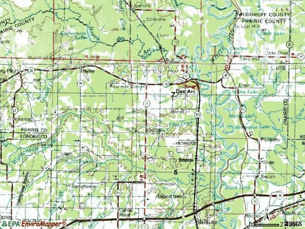 Zip code 72040 topographic map