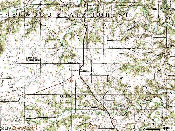 Zip code 55935 topographic map