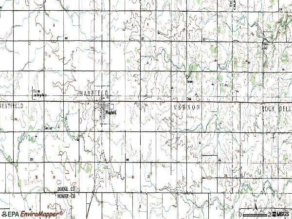 Zip code 55940 topographic map