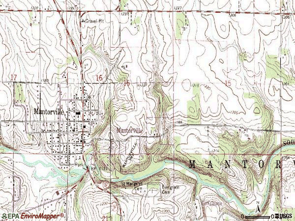 Zip code 55955 topographic map