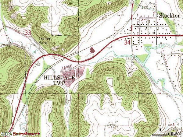 Zip code 55988 topographic map