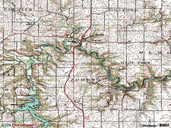 Zip code 55991 topographic map