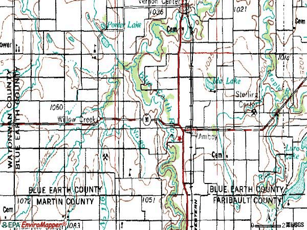 Zip code 56010 topographic map