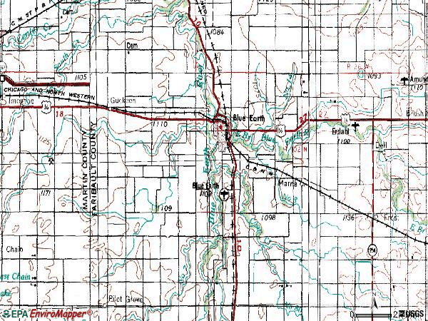 Zip code 56013 topographic map