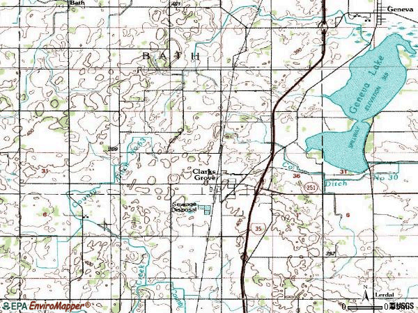 Zip code 56016 topographic map