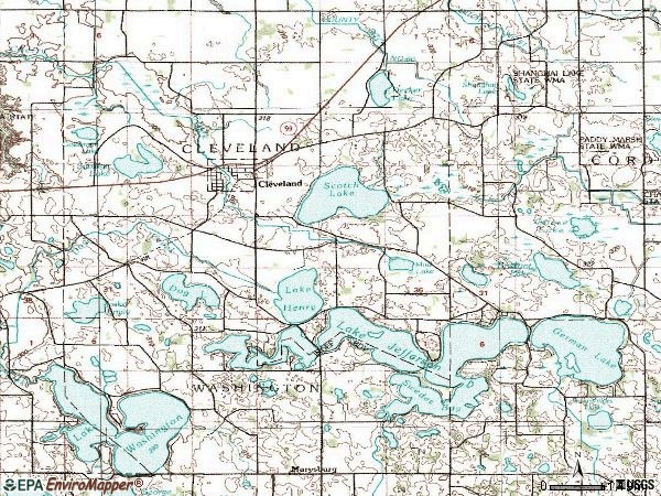 Zip code 56017 topographic map