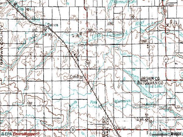 Zip code 56019 topographic map