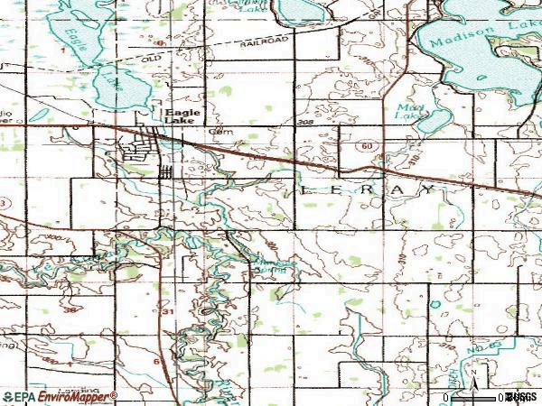 Zip code 56024 topographic map