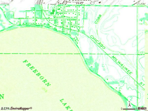 Zip code 56032 topographic map