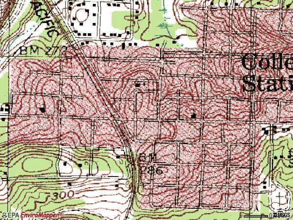 Zip code 72053 topographic map