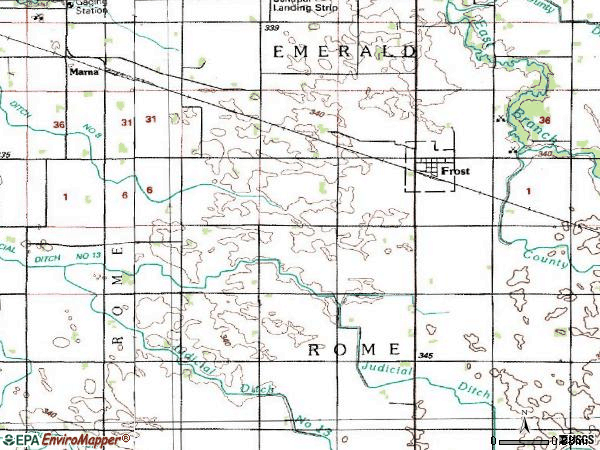 Zip code 56033 topographic map