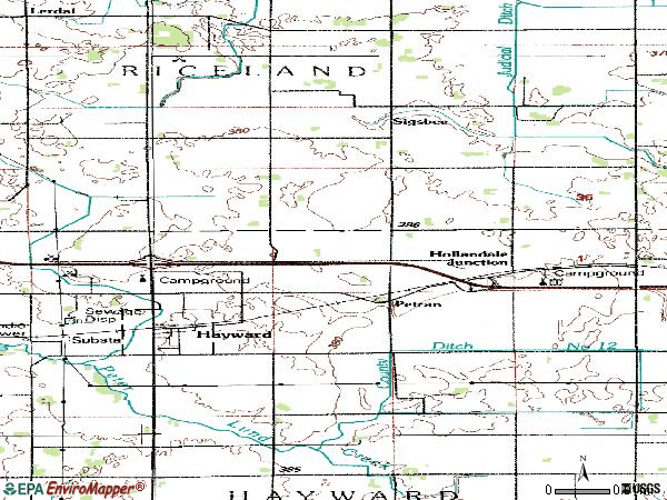 Zip code 56043 topographic map