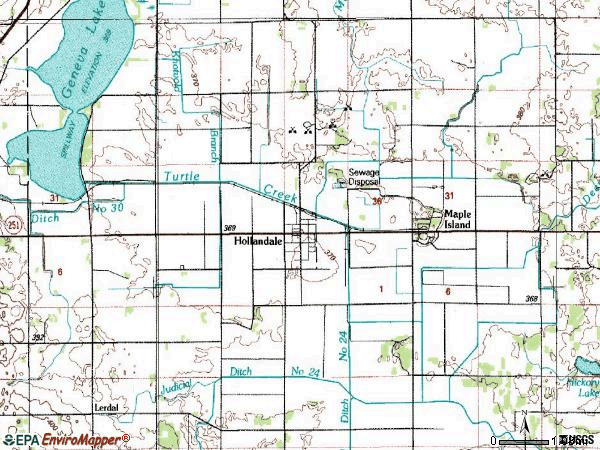 Zip code 56045 topographic map