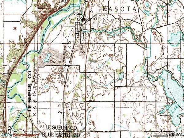 Zip code 56050 topographic map
