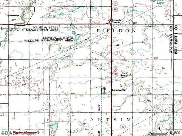 Zip code 56060 topographic map