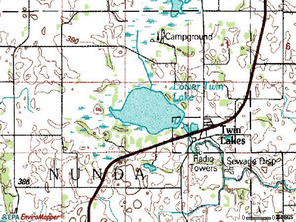 Zip code 56089 topographic map