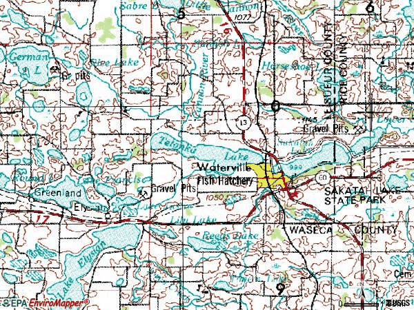 Zip code 56096 topographic map