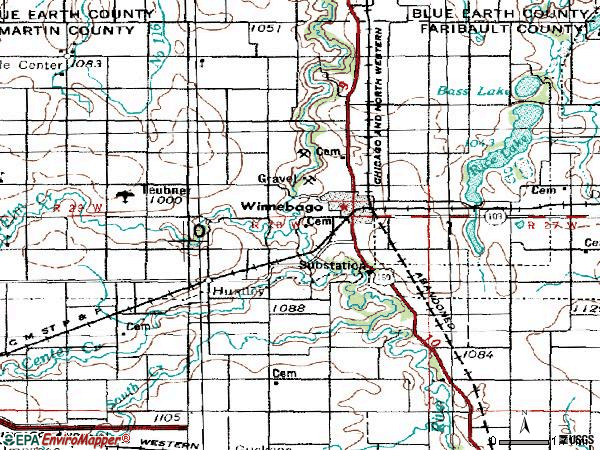 Zip code 56098 topographic map