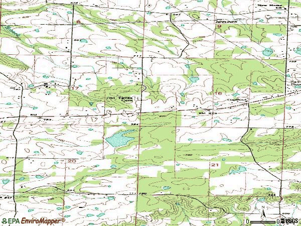 Zip code 72061 topographic map