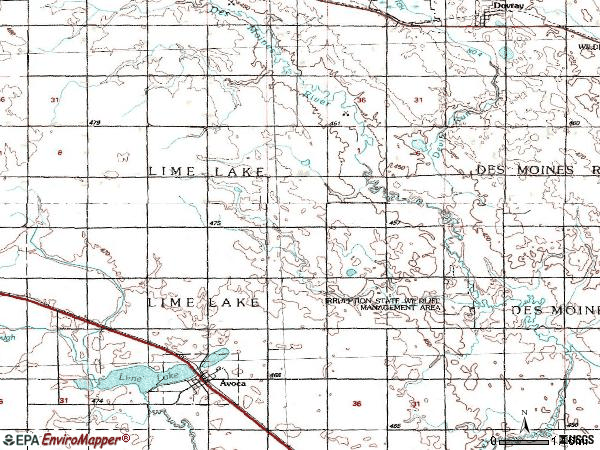 Zip code 56114 topographic map