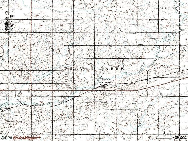 Zip code 56116 topographic map
