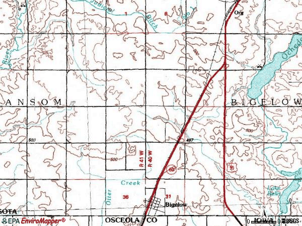 Zip code 56117 topographic map
