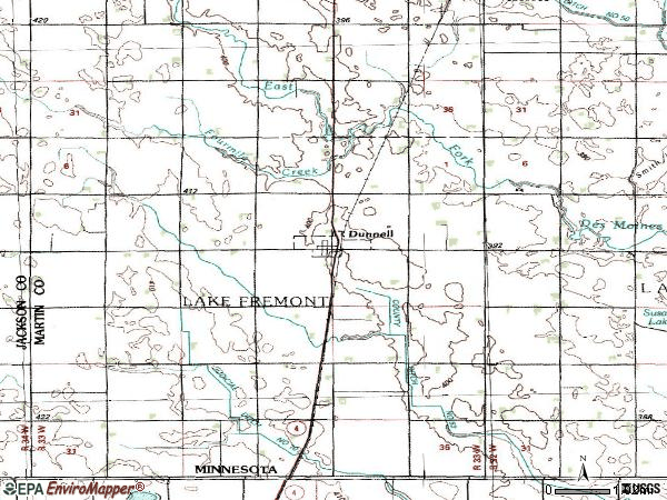 Zip code 56127 topographic map