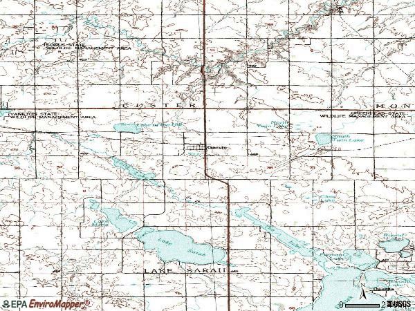 Zip code 56131 topographic map