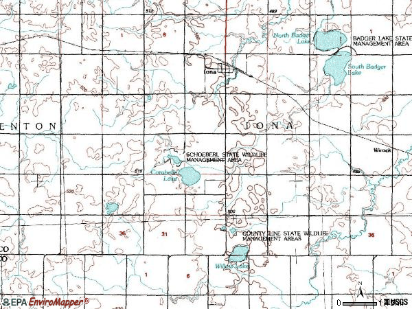 Zip code 56141 topographic map