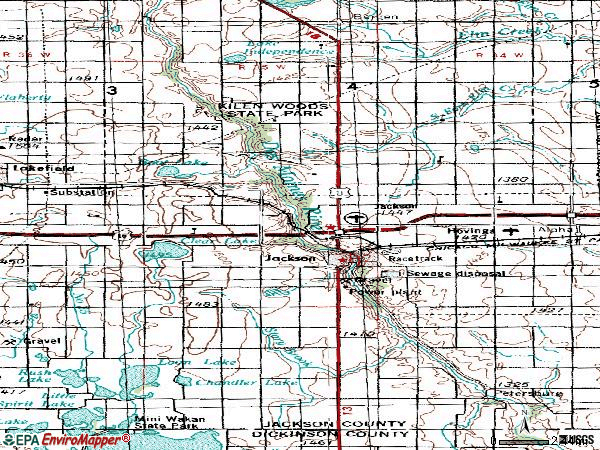 Zip code 56143 topographic map