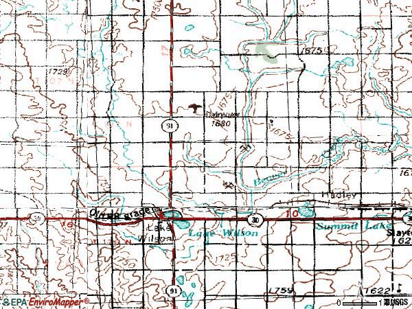 Zip code 56151 topographic map