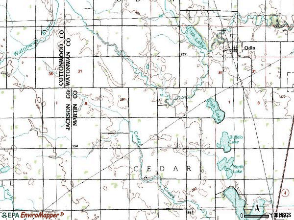 Zip code 56160 topographic map