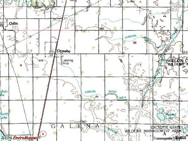 Zip code 56162 topographic map
