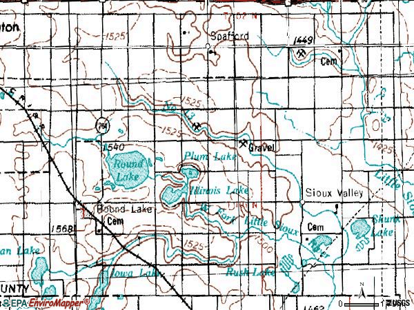 Zip code 56167 topographic map