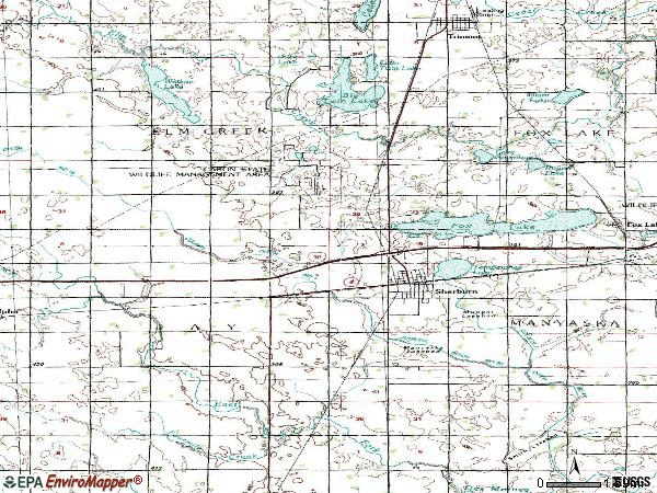 Zip code 56171 topographic map