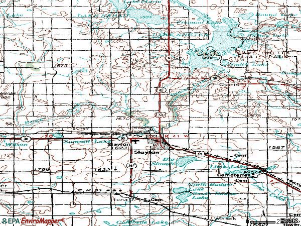Zip code 56172 topographic map
