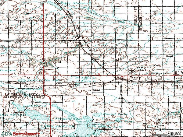 Zip code 56175 topographic map