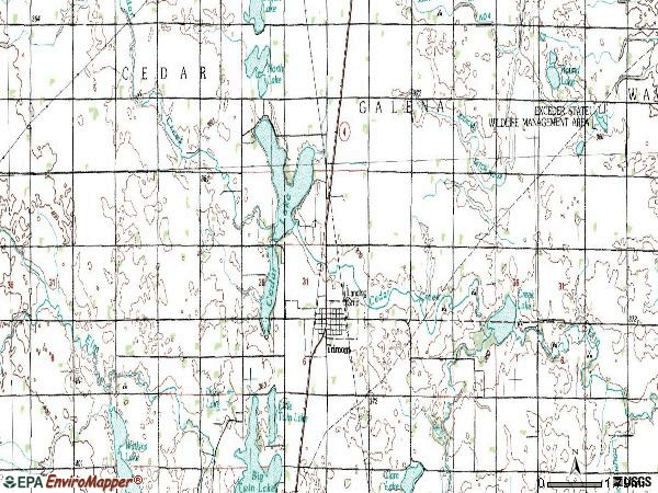 Zip code 56176 topographic map