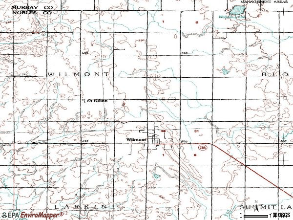 Zip code 56185 topographic map