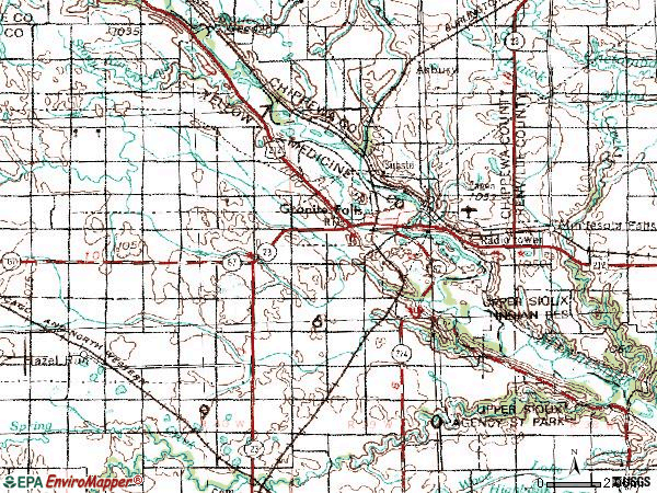 Zip code 56241 topographic map