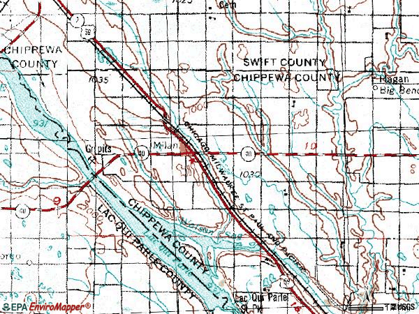 Zip code 56262 topographic map
