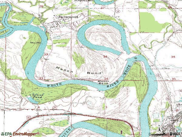 Zip code 72075 topographic map