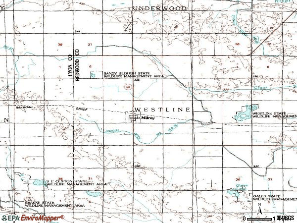 Zip code 56263 topographic map