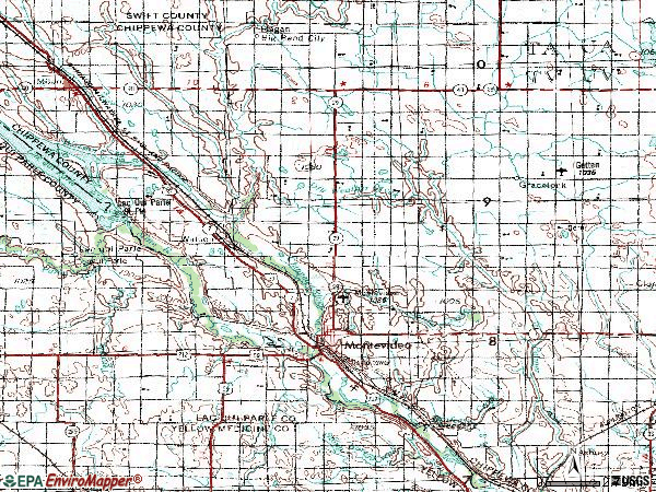 Zip code 56265 topographic map