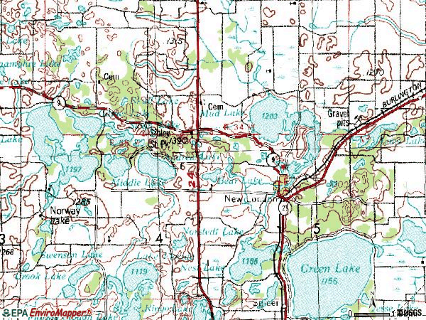 Zip code 56273 topographic map