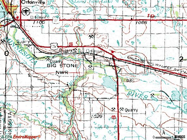 Zip code 56276 topographic map
