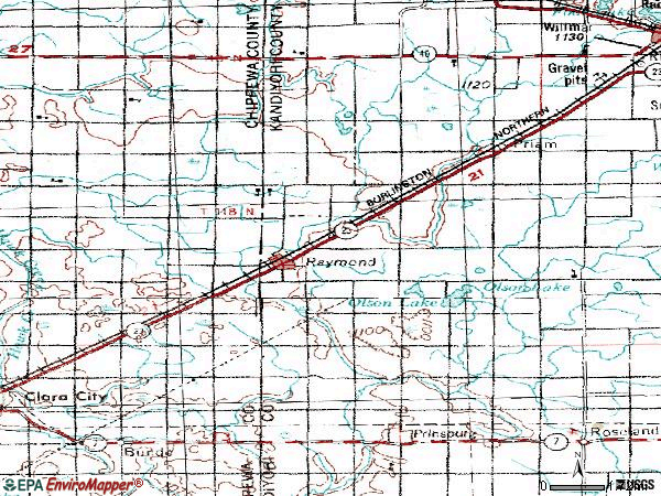 Zip code 56282 topographic map