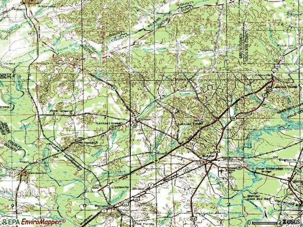 Zip code 35462 topographic map